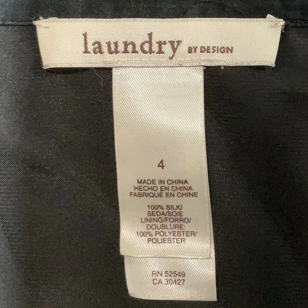 Laundry by Design Ruffle Silk Dress Size 4 - Picture 3 of 5